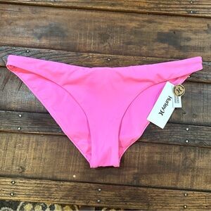 HURLEY NEW BIKINI BOTTOMS moderate coverage pink size Xlarge bathing suit bottom